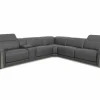 Hoeksalon Bush 322x290cm - leder - shalegrey