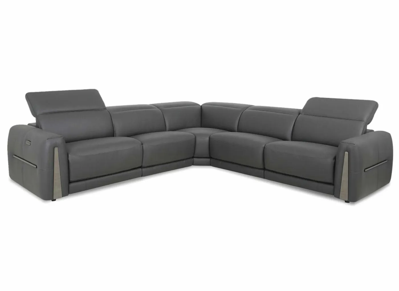 Hoeksalon Bush 290x290cm - leder - shalegrey