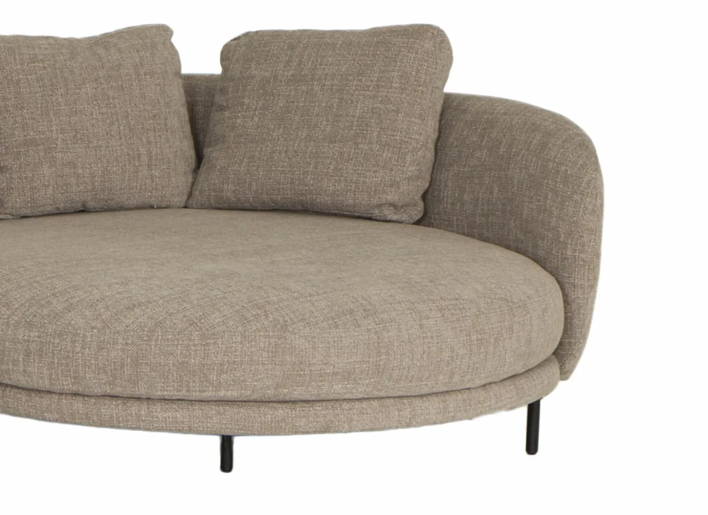 Hoeksalon Carre 356x160cm - stof - beige