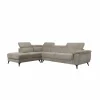 Hoeksalon Condor 283x89cm - stof - champagne