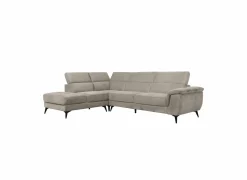Hoeksalon Condor 283x89cm - stof - champagne