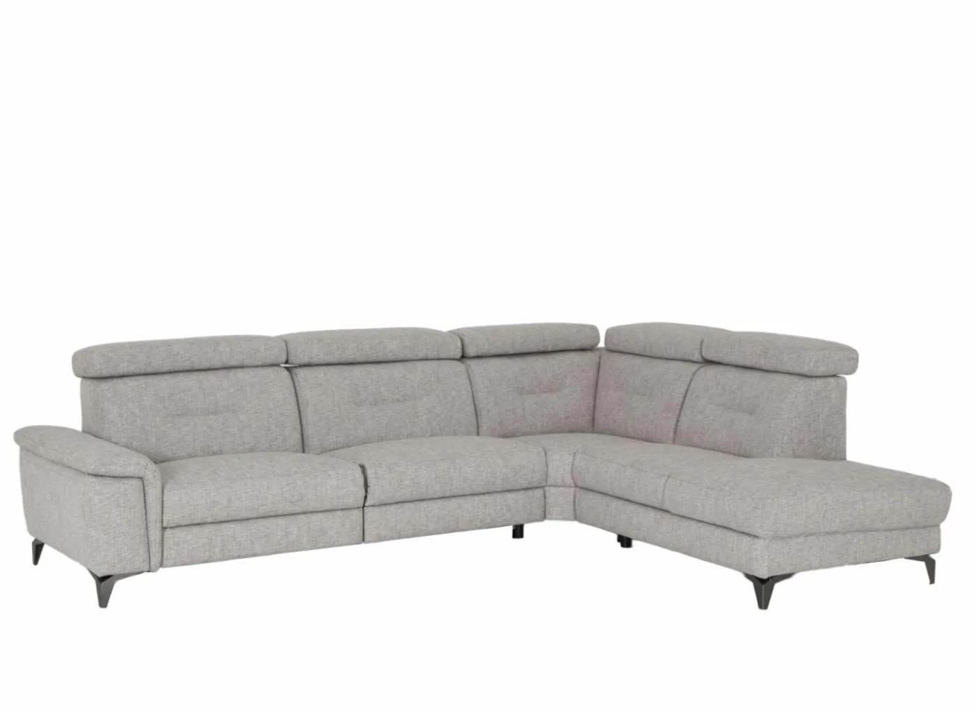 Hoeksalon Cosa 295x229cm - stof - grijs