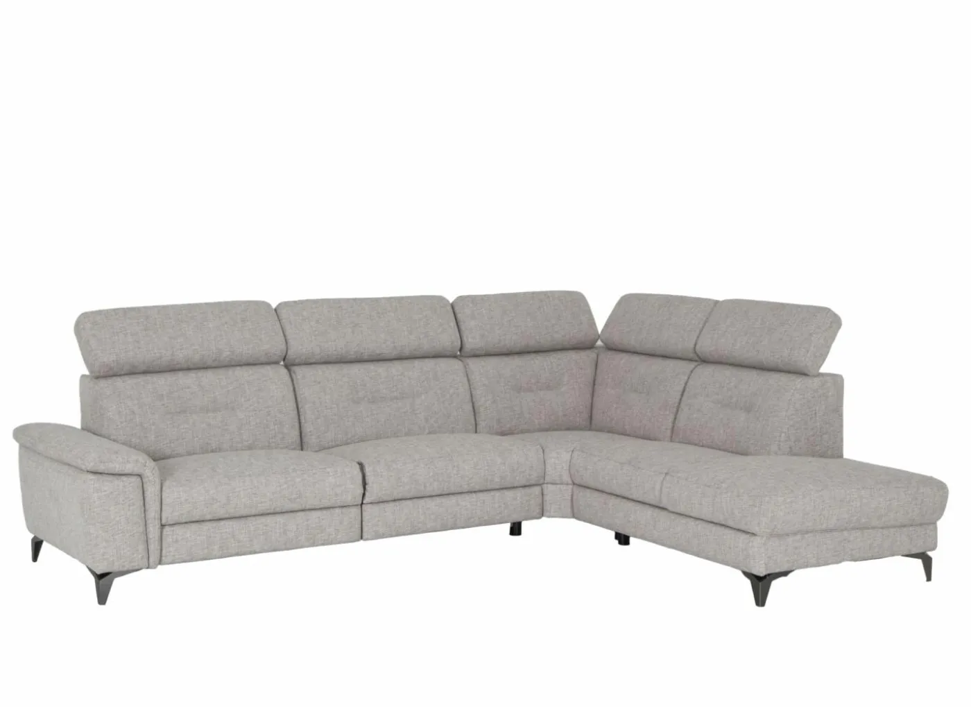 Hoeksalon Cosa 295x229cm - stof - grijs