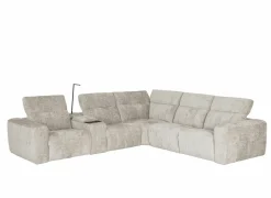 Hoeksalon Crow 334x301cm - stof - turtledove met 3 relaxen