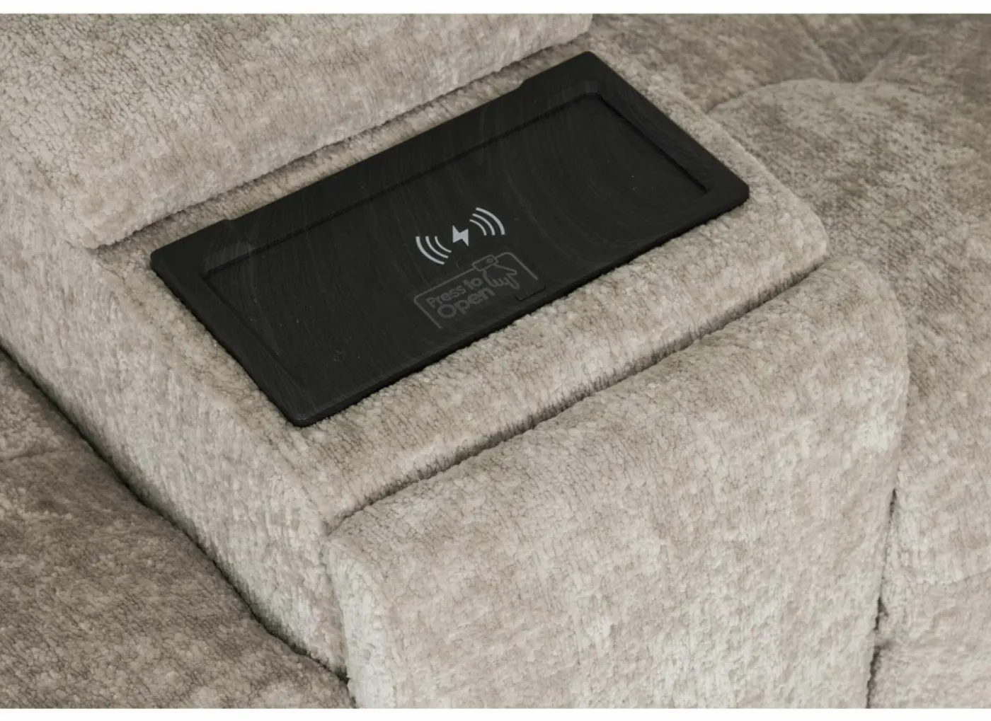 Hoeksalon Crow 334x301cm - stof - turtledove met 3 relaxen