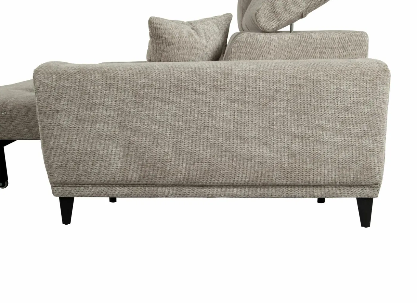 Hoeksalon Dragor 296x179cm - stof - grijs met bedfunctie