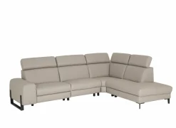 Hoeksalon Durham 298x230cm - stof - lichtgrijs