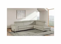 Hoeksalon Durham 298x230cm - stof - lichtgrijs