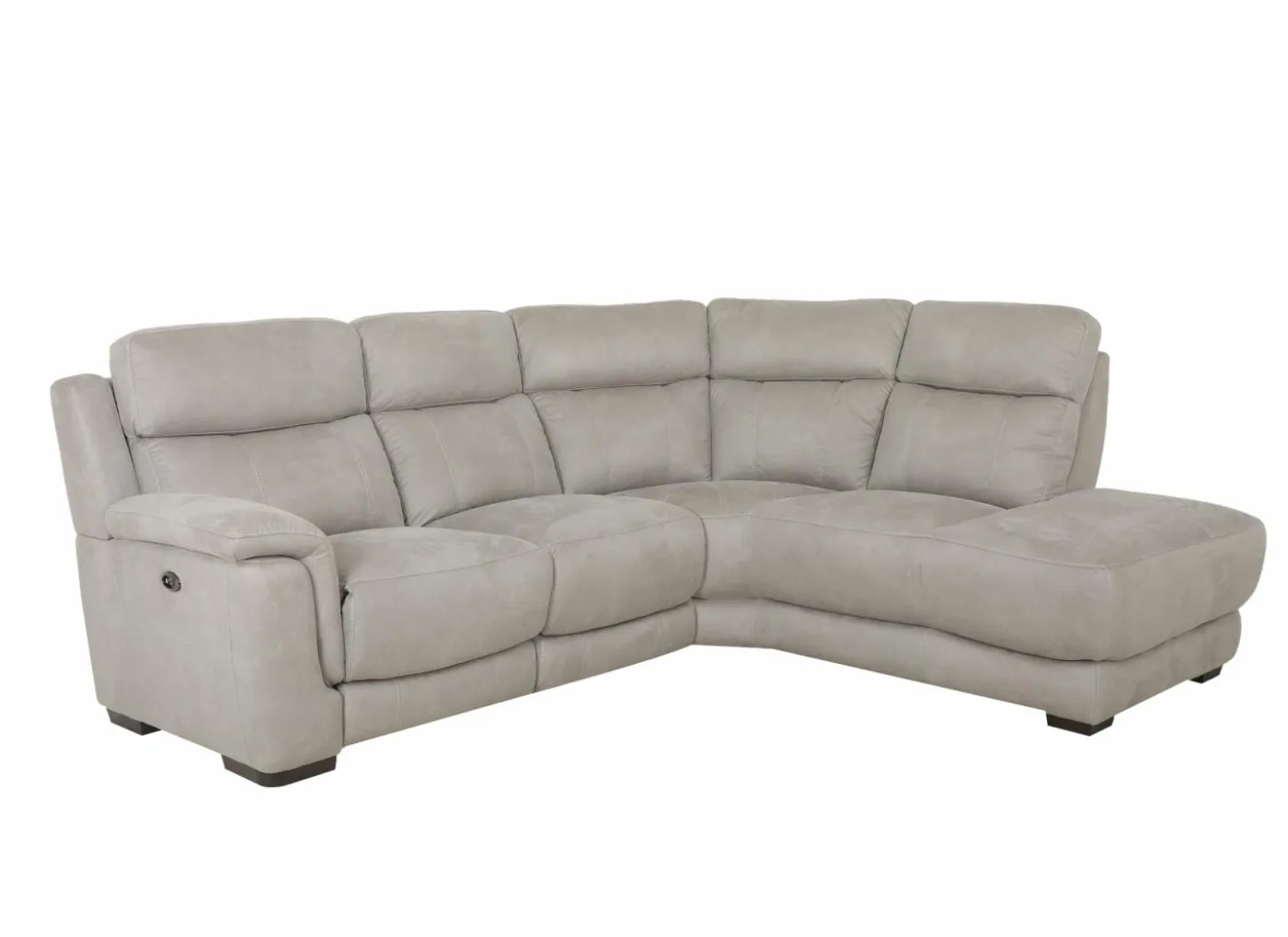 Hoeksalon Elton 250x215cm - stof - dove grey met relax & zachte zit