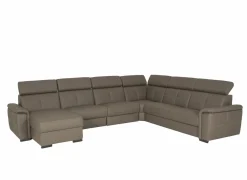 Hoeksalon Erba 376x291cm - stof - donkergrijs
