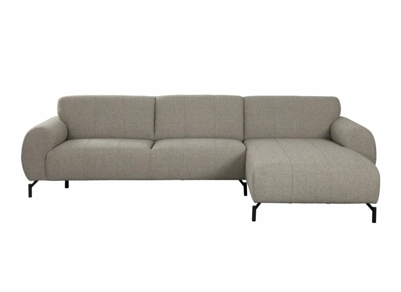 Hoeksalon Eron 331x182cm - stof - taupe