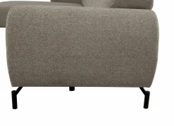 Hoeksalon Eron 331x182cm - stof - taupe