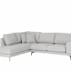 Hoeksalon Eston 284x219cm - stof - lichtgrijs