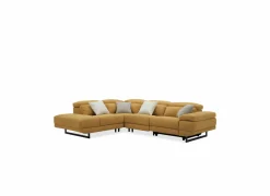 Hoeksalon Exeter 299x240cm - stof - chacha geel met relax