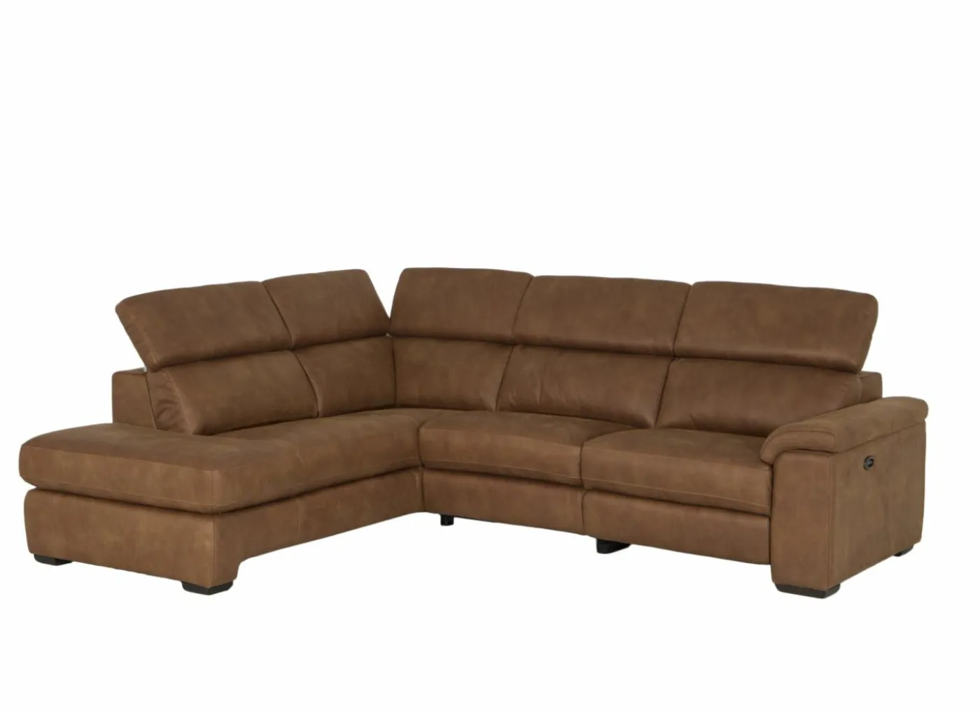 Hoeksalon Fall 213x271cm - stof - cognac met relax