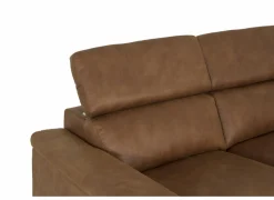 Hoeksalon Fall 271x213cm - stof - cognac met relax