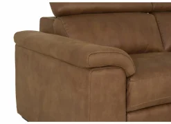 Hoeksalon Fall 271x213cm - stof - cognac