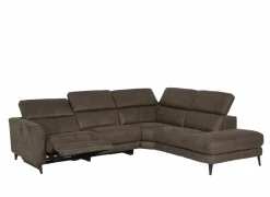 Hoeksalon Flow 287x238cm - stof - grijs met relax
