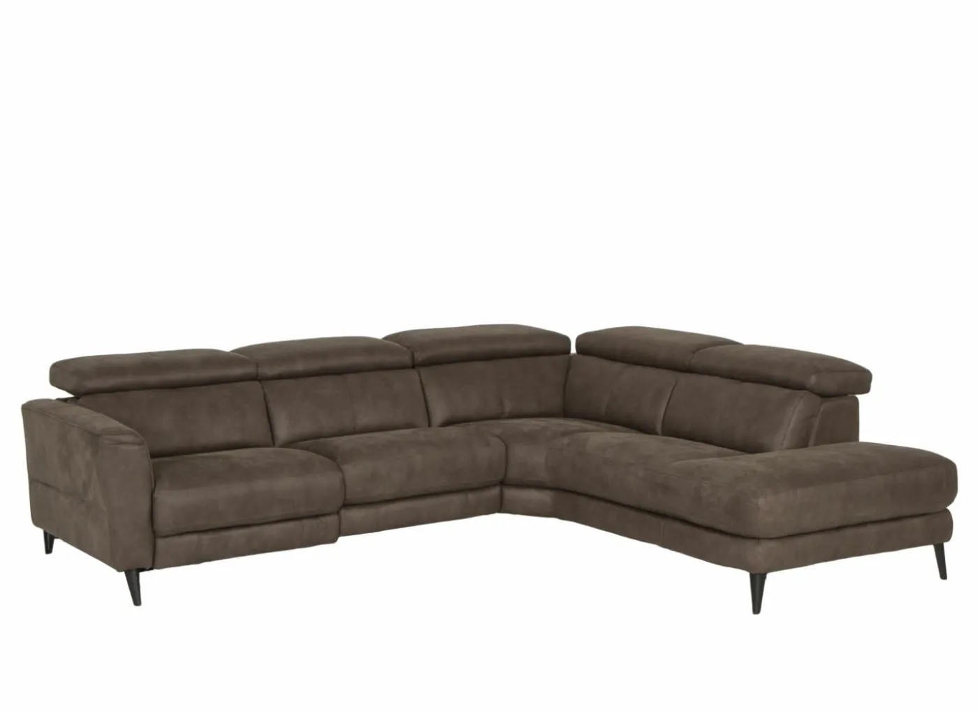 Hoeksalon Flow 287x238cm - stof - grijs