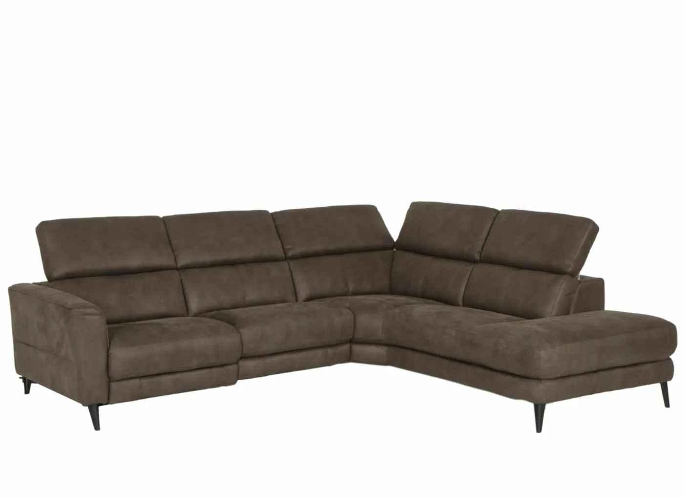 Hoeksalon Flow 287x238cm - stof - grijs
