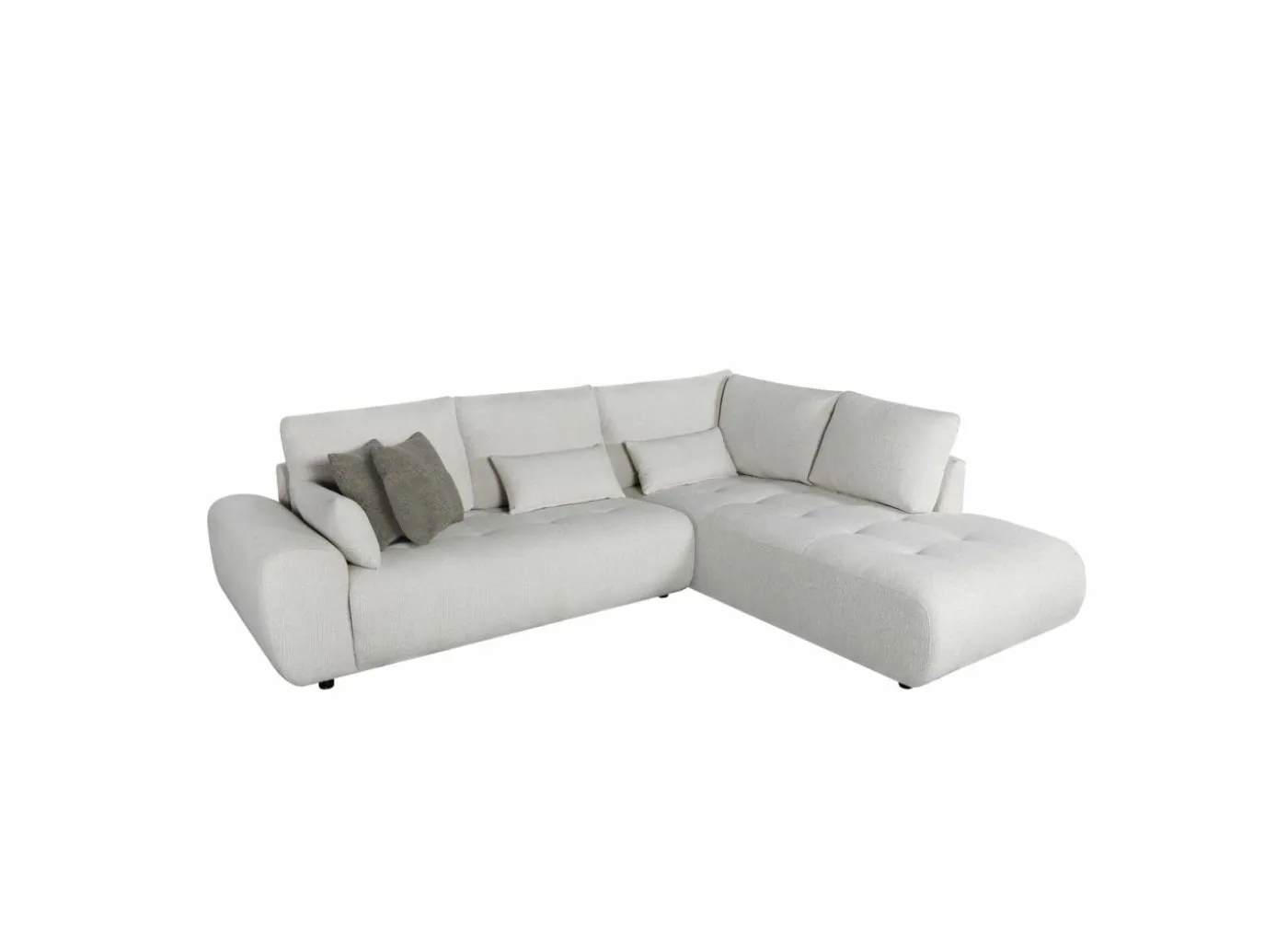 Hoeksalon Garama 281x229cm - polyester - beige