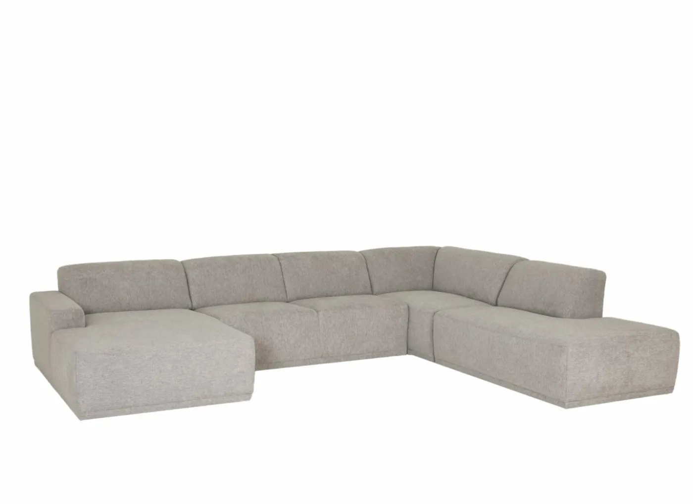 Hoeksalon Ibero 374x283cm - stof - grijs