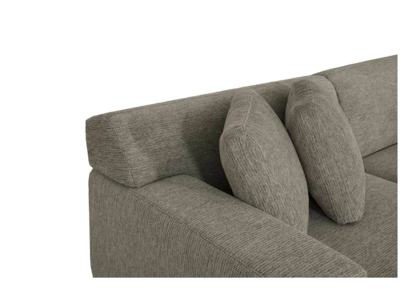 Hoeksalon Kent 390x230cm - stof - grijs