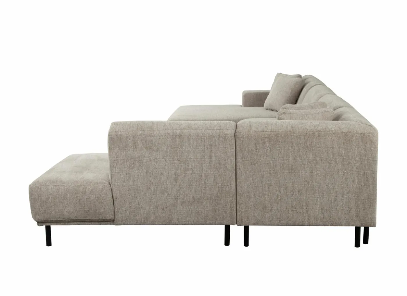 Hoeksalon Kent 390x230cm - stof - grijs