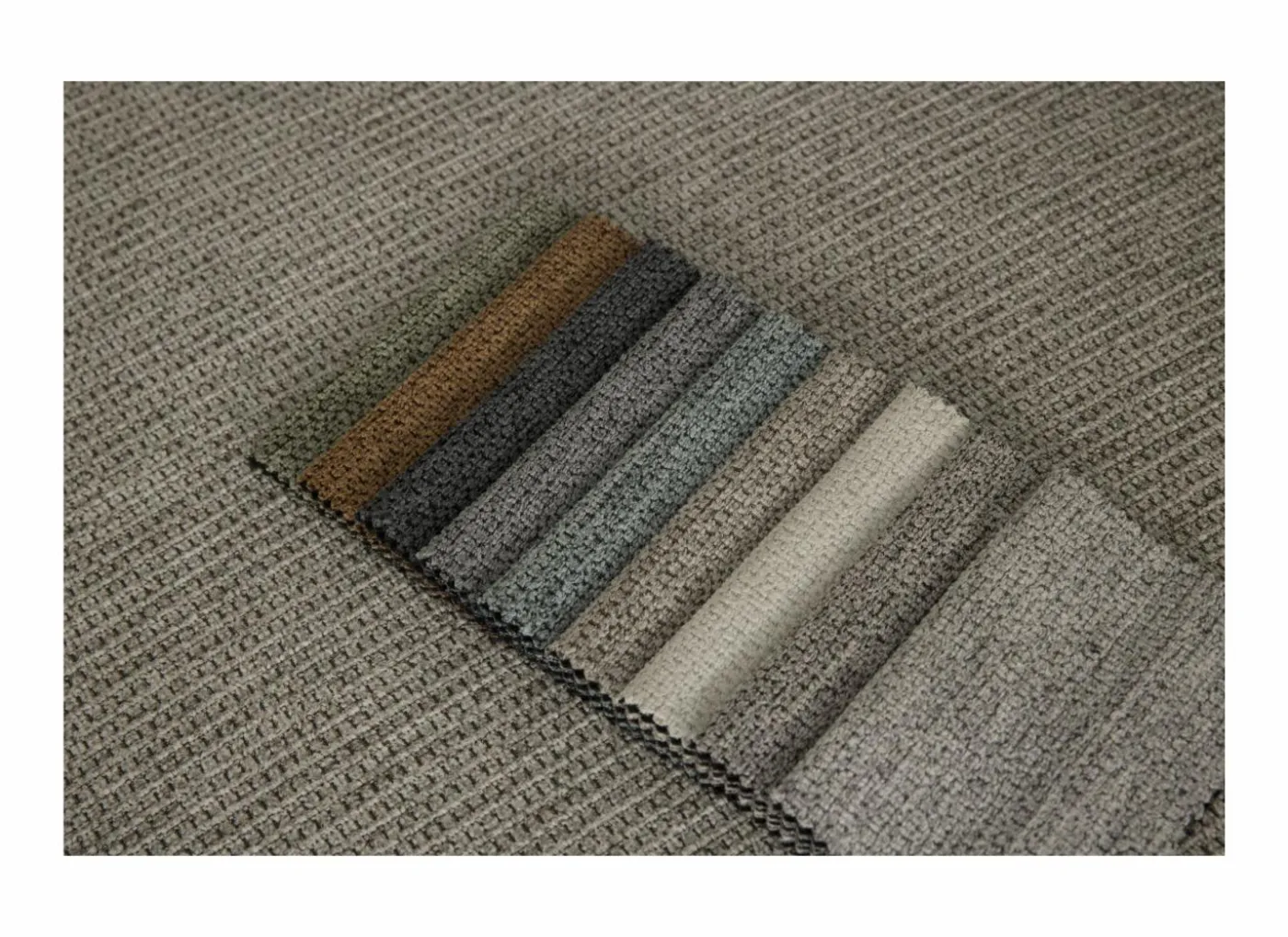 Hoeksalon Kent 390x230cm - stof - grijs