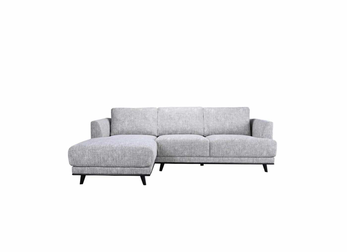 Hoeksalon Lambda 248,5x151cm - stof - ivoor