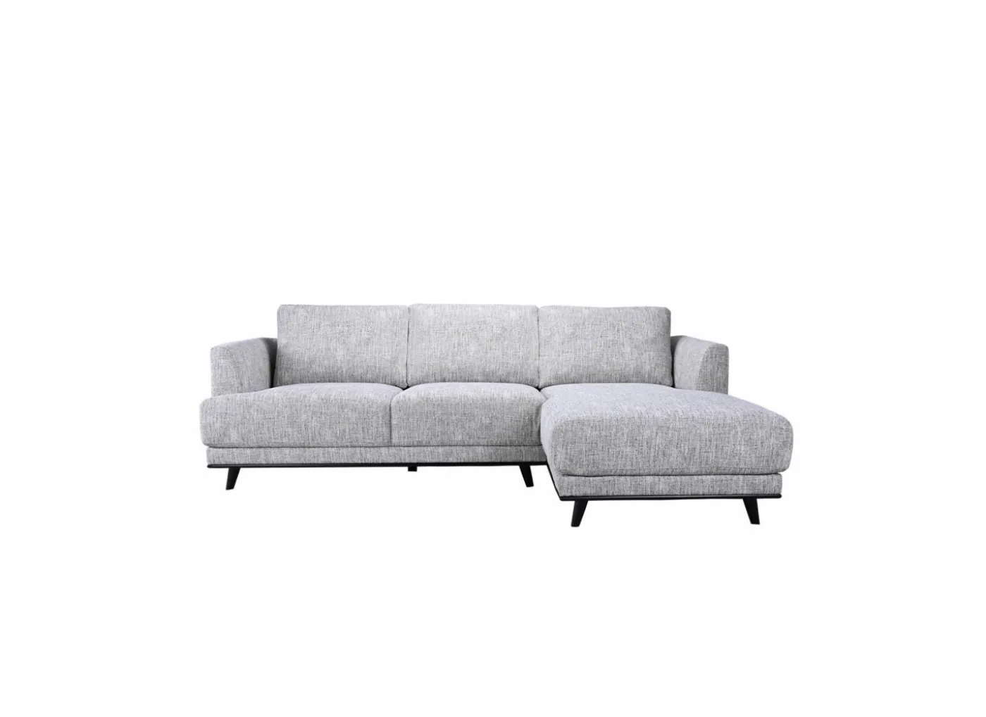 Hoeksalon Lambda 248,5x151cm - stof - ivoor