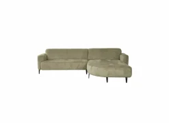 Hoeksalon Leif 332x207cm - stof - groen