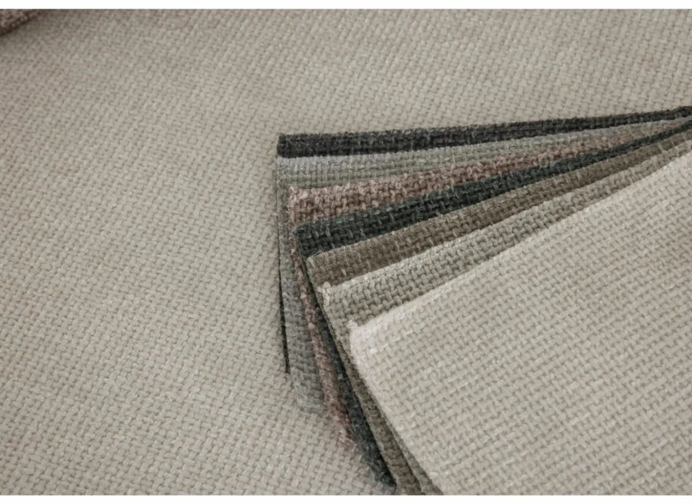 Hoeksalon Liva 325x161cm - stof - wit
