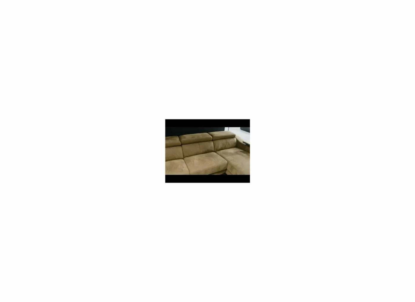 Hoeksalon Mana 272x174cm - stof - cognac