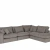 Hoeksalon Marlon 332x268cm - stof - grijs