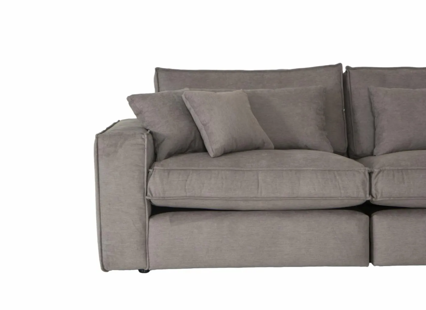 Hoeksalon Marlon 332x268cm - stof - grijs