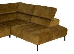 Hoeksalon Message-S 295x228cm - stof - goud