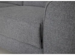 Hoeksalon Milton 302x238cm - stof - grijs met 2 elektrische relaxen