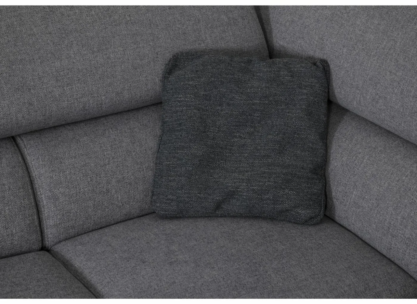 Hoeksalon Milton 302x238cm - stof - grijs met 2 elektrische relaxen
