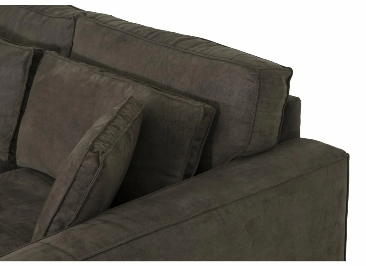 Hoeksalon Monolithos 373x332cm - stof - bruin