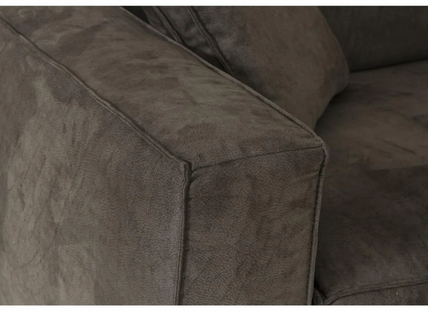 Hoeksalon Monolithos 373x332cm - stof - bruin