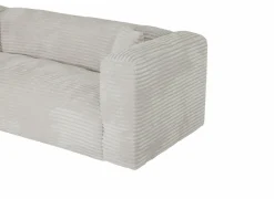 Hoeksalon Nuoro HB 295x170cm - ribfluweel - wit