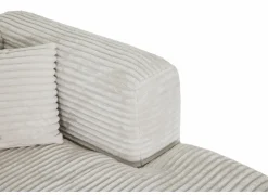 Hoeksalon Nuoro HB 295x170cm - ribfluweel - wit