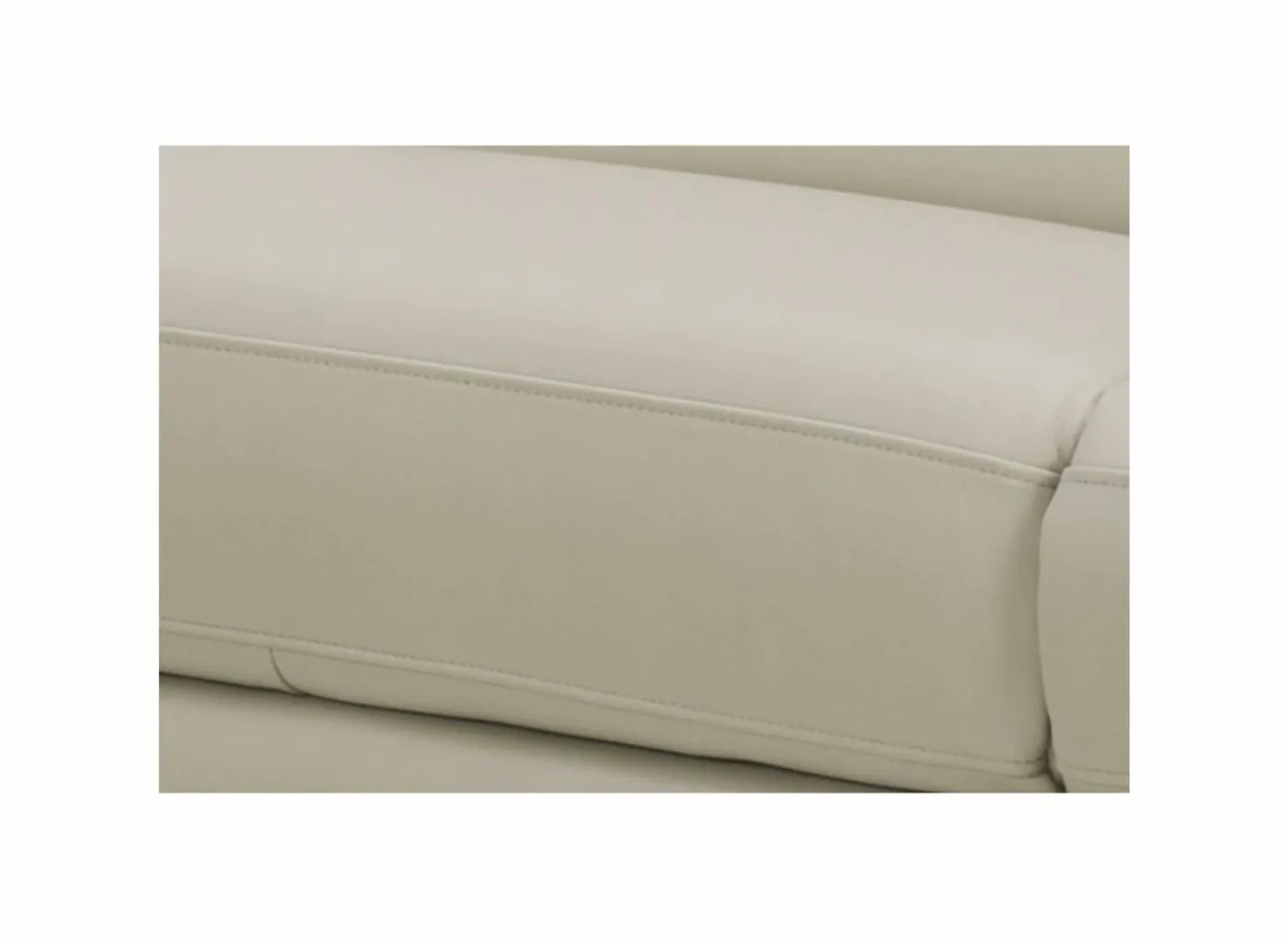 Hoeksalon Nyx 322x257cm - leder - lichtgrijs