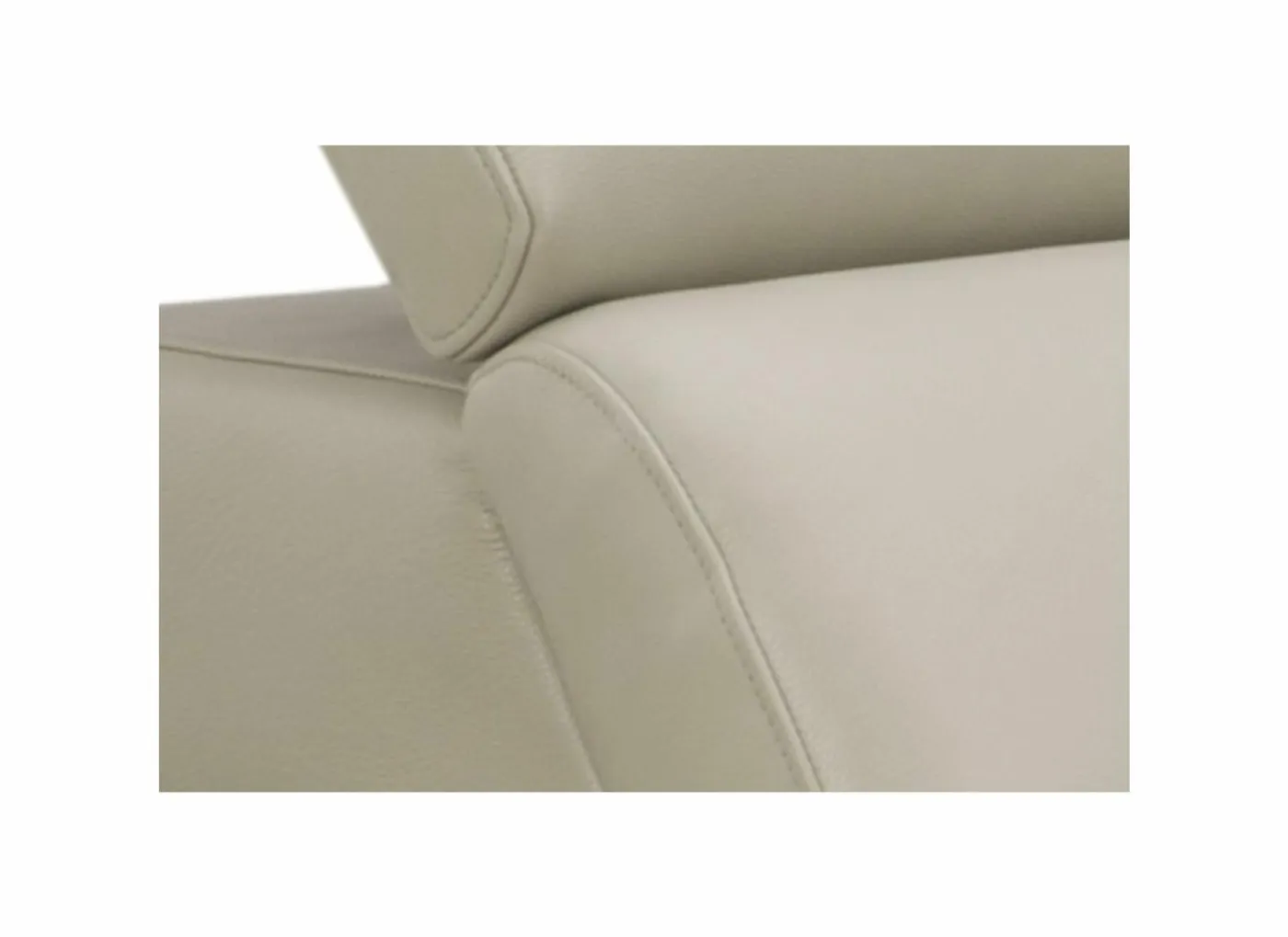 Hoeksalon Nyx 322x257cm - leder - lichtgrijs