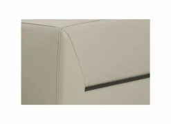 Hoeksalon Nyx 322x257cm - leder - lichtgrijs met relax