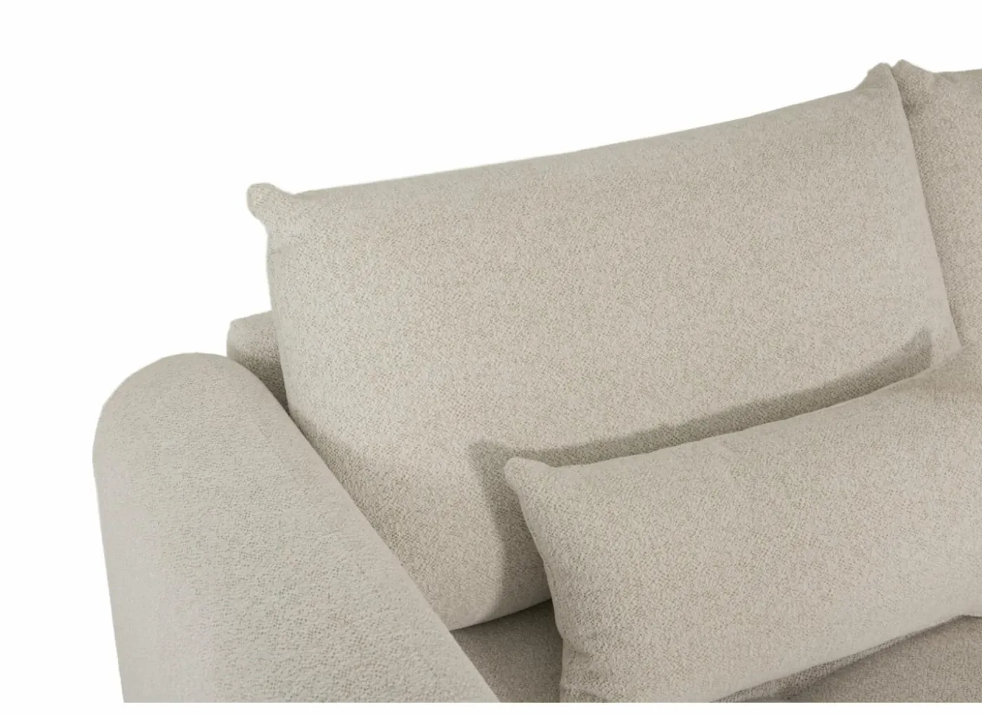 Hoeksalon Olivio 368x234cm - stof - beige