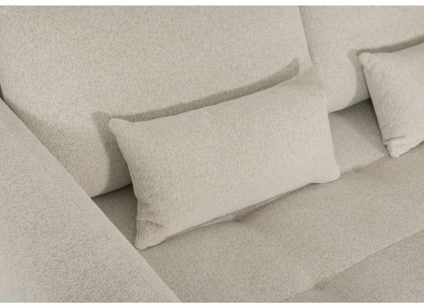 Hoeksalon Olivio 368x234cm - stof - beige