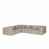 Hoeksalon Parkaway 350x270cm - stof - roze