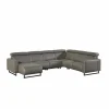 Hoeksalon Rigole 348x256cm - stof - donkergrijs